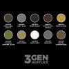 AK Interactive AK11781 GERMAN PANZERGRENADIER DIVISION, EUROPE – WARGAME STARTER SET – 10 COLORS & EXCLUSIVE FIGURE (GERMAN MACHINE GUNNER)